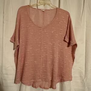 Aeropostale Pink Knit Short Sleeved Tunic Sweater Size XL